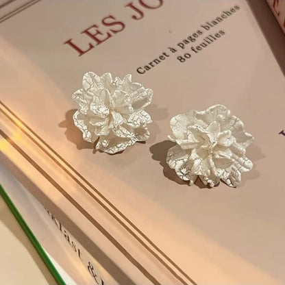 White Flower Earrings