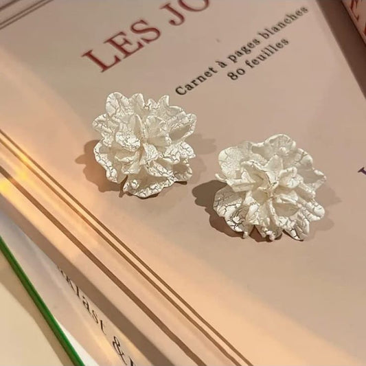 White Flower Earrings