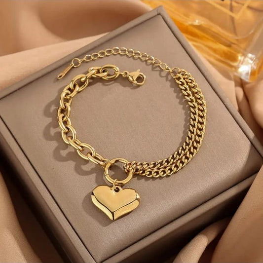 Heart Chain Bracelet