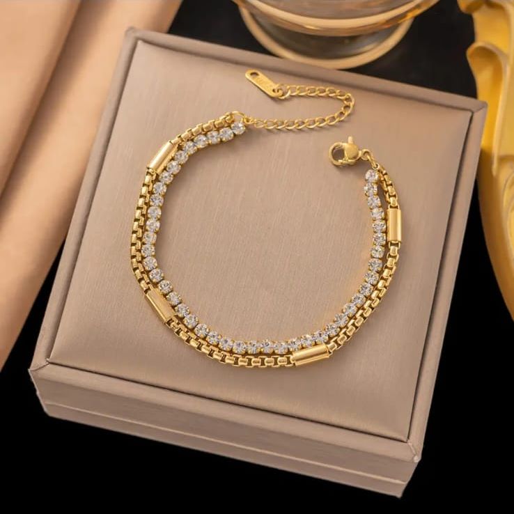 Double Layered Diamond Bracelet