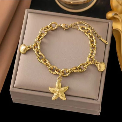 Star Shell Chain Bracelet