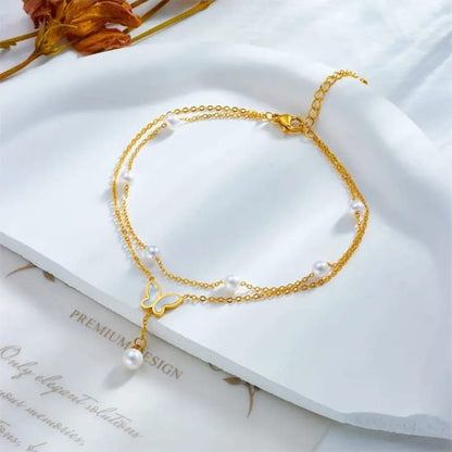 Butterfly Pearl Bracelet