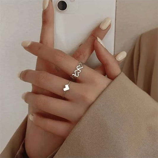Couple Heart Shape Rings