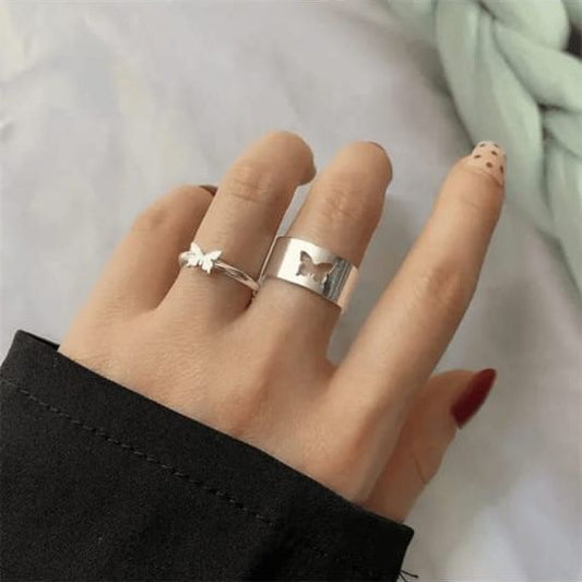 Butterfly Couple Rings