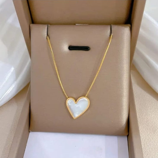 white heart pendant