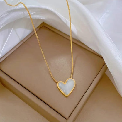white heart pendant