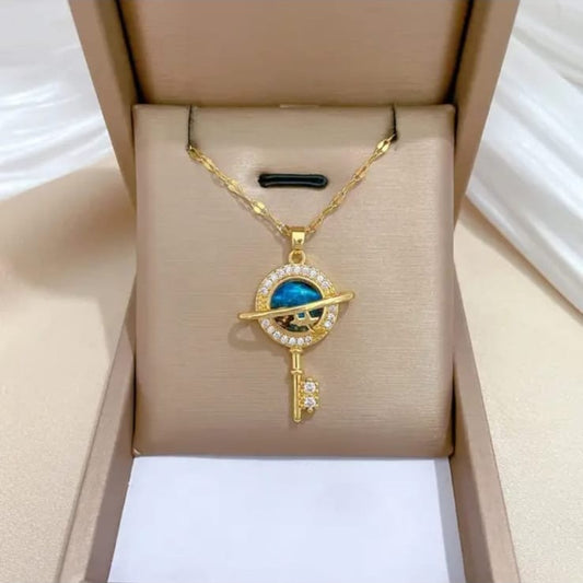 Space Pearl Key Pendant