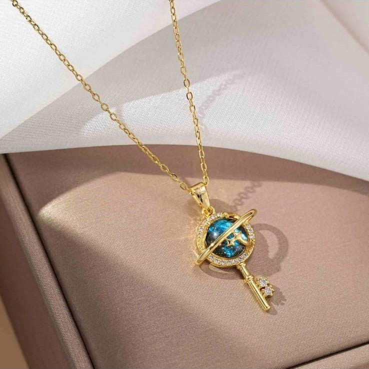 Space Pearl Key Pendant