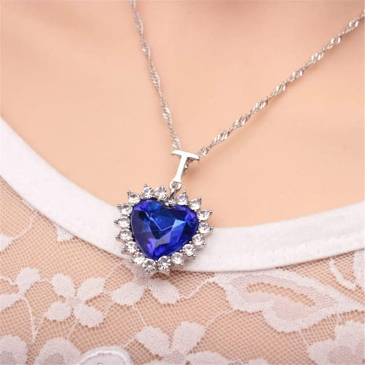 Titanic Blue Heart Diamond Pendant