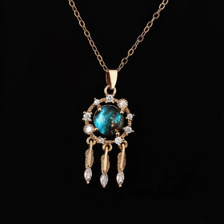 Space Pearl Golden Pendant
