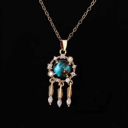 Space Pearl Golden Pendant