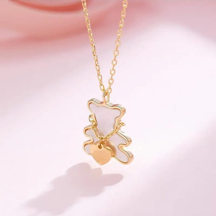 Gold Teddy Love Pendant