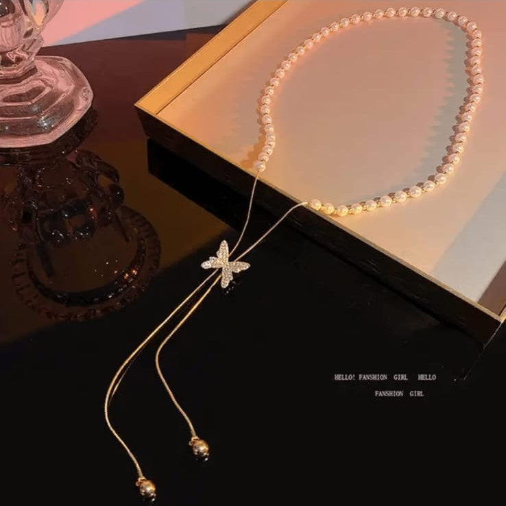 Korean Butterfly Pearl Pendant
