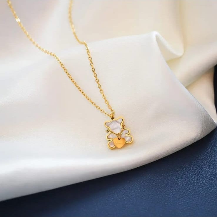 Gold Teddy Love Pendant