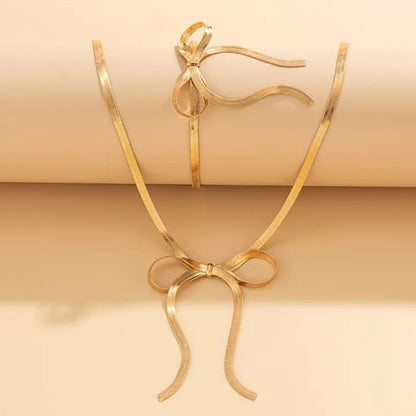 Snake Chain Set Of Bracelet And Necklace