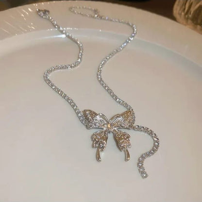 Crystal Zicron Butterfly Necklace