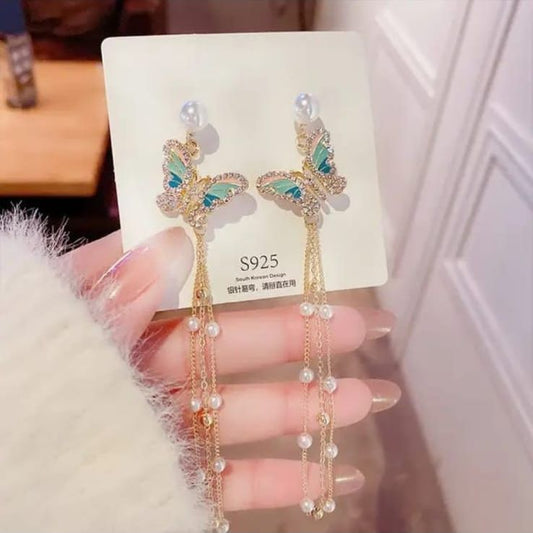 Crystal Butterfly Earrings