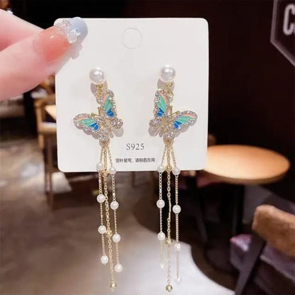 Crystal Butterfly Earrings