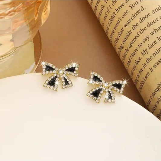 Black Bow Korean Earring