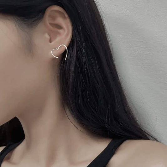 Heart Shape Silver Earring