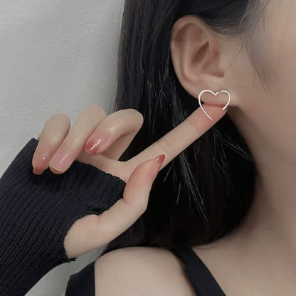 Heart Shape Silver Earring