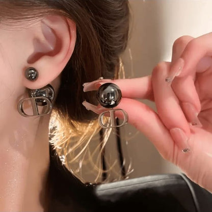Black Pearl Korean Earring