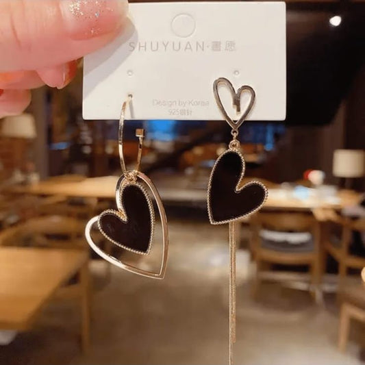 Black Heart Earring